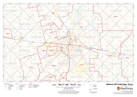 Abilene Tx Zip Code Map United States Map