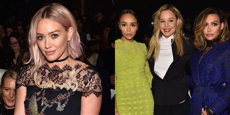 Hilary Duff And Naya Rivera Sit Front Row At Monique Lhuilliers Nyfw