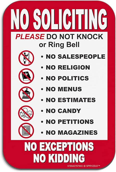 No Soliciting Signs For Home