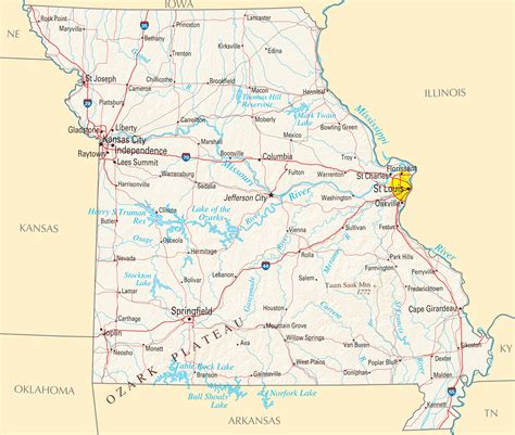 Missouri Reference Map •