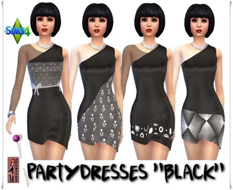 Black And White Party Dresses At Annetts Sims 4 Welt Sims 4 Updates
