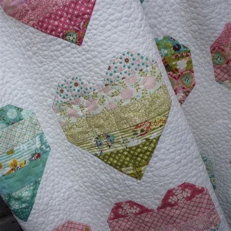 Jelly Roll Quilt Pattern Take Heart Via Craftsy Heart Quilt Pattern