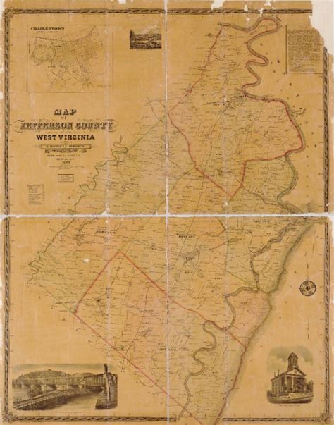 1883 Map Of Jefferson County West Virginia Historic Shepherdstown