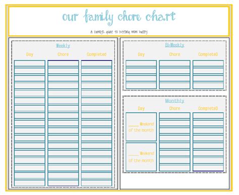 We shop and deliver, and you enjoy. Chore Chart and Organizer | Family chore charts, Chore ...