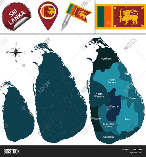 Map Sri Lanka Vector And Photo Free Trial Bigstock