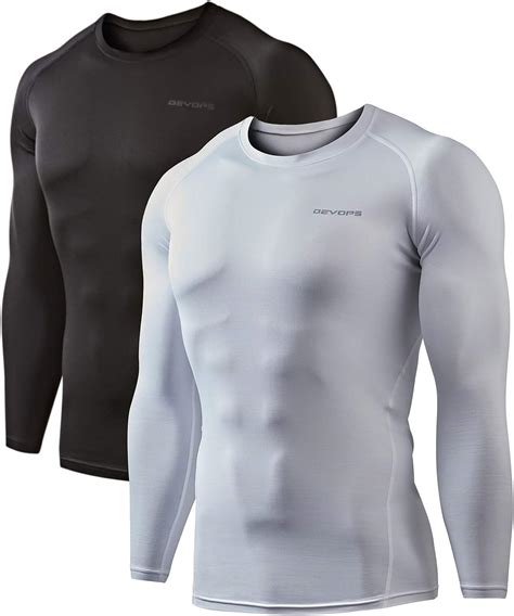 Devops Pack Men S Thermal Long Sleeve Compression Shirts Amazon Ca