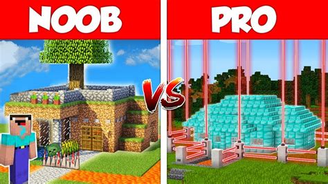 Minecraft Noob Vs Pro Safest House In Minecraft Animation Youtube