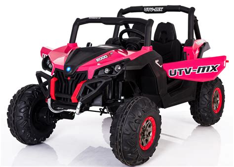 Utv Mx 24v Twin Seat Kids 4wd Buggy Eva Wheels Pink Ride On Toys