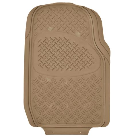 Beige Rubber Floor Mats For Car Suv W Cargo Mat 4 Piece Full Set Max