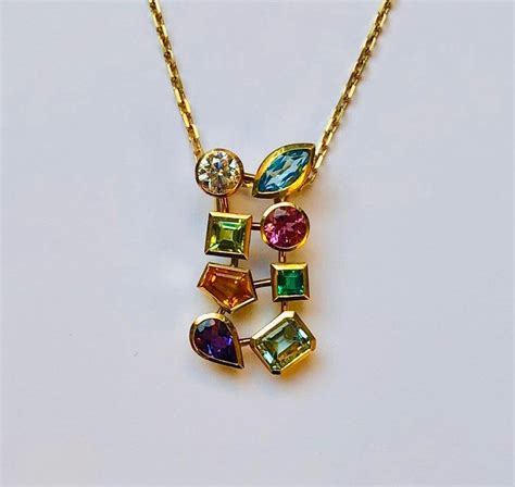 Multicolored Gemstone And Diamond Tutti Frutti Pendant For Sale At 1stdibs