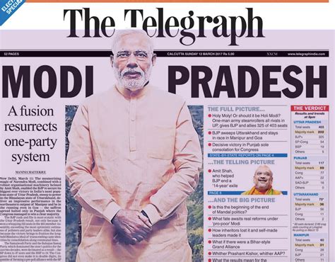 Modi Pradesh Modi Magic How Indias Front Pages Covered The 2017
