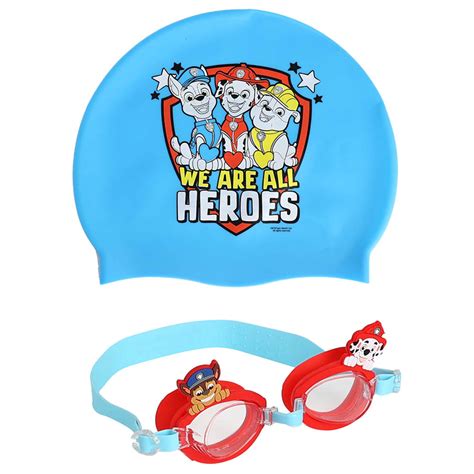 Nickelodeon Paw Patrol Swimming Goggles W Swim Cap