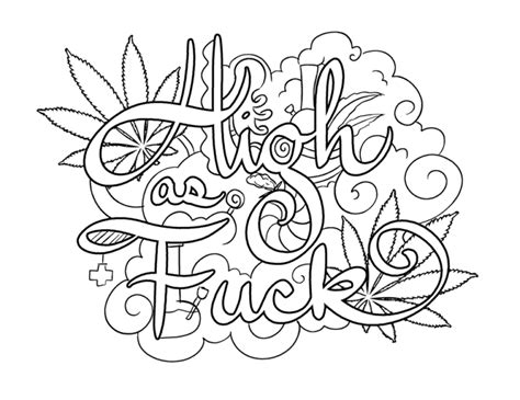 Cool Printable Stoner Coloring Pages - kidsworksheetfun