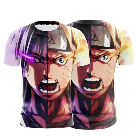 Naruto Uzumaki Kyuubi Chakra Uchiha Sasuke Rinnegan T Shirt Saiyan Stuff