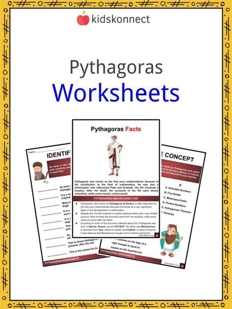 Pythagoras Worksheets And Facts Life Theories Legacy