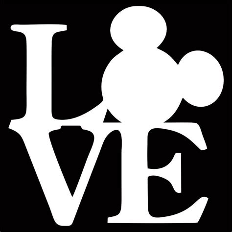 Mickey Mouse Love Vinyl Decal Sticker Choose Color And Size Disney