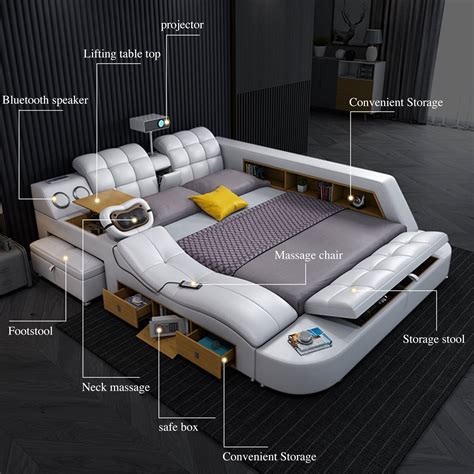 Description Sophia Tech Smart Ultimate Bed Futuristic Furniture This Futuristic Bed Is The