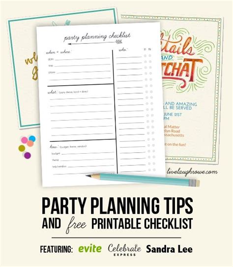 party planning tips and printable checklist live laugh rowe