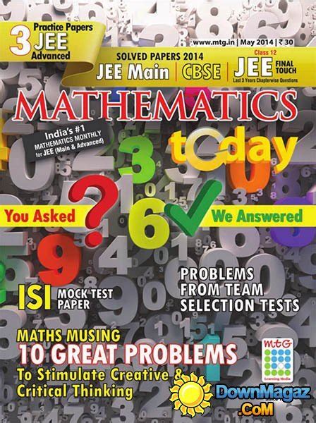 Mathematics Today May 2014 Download Pdf Magazines Magazines