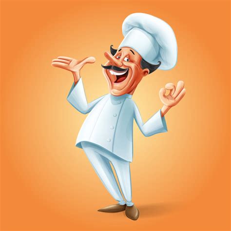 Cartoon Funny Chef Vector Material Free Download