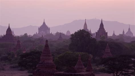 Lighting Up Pagodas In Bagan Stock Footage Video 100 Royalty Free