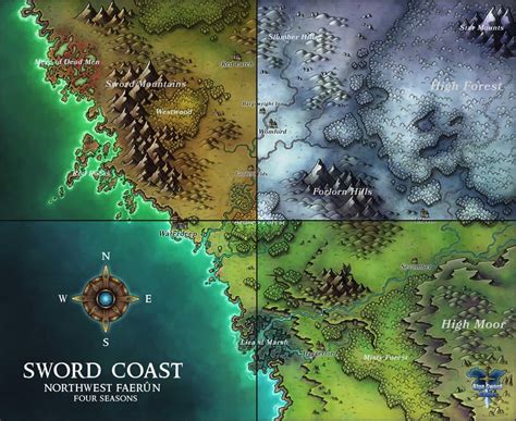 Oc Art Sword Coast Map For The New Waterdeepdragon Heist Adventure