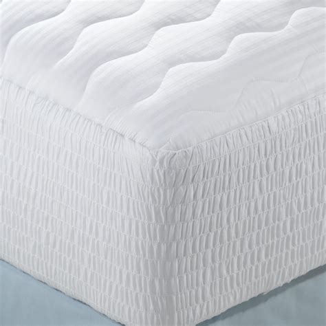 Lofty 100% cotton plush gel fiber filled mattress pad collection. Croscill 300TC 100% Cotton Sateen Stripe Twin Size 15 ...