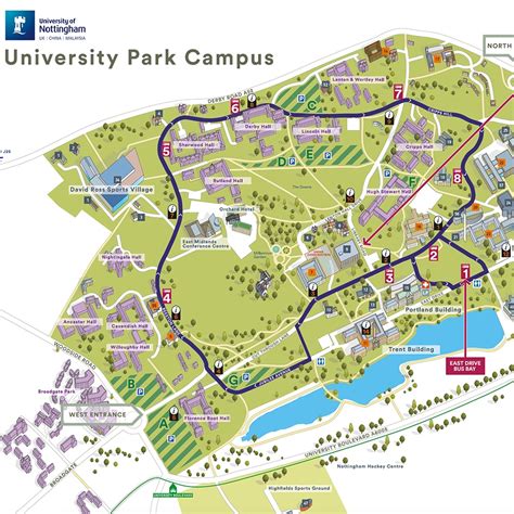 Nottingham University Campus Map Gadgets 2018