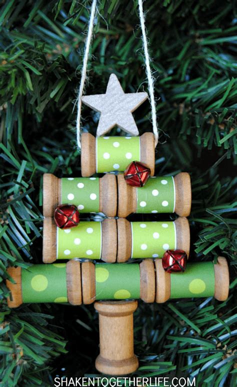Wooden Spools Make Delightful Tree Ornaments Quilting Digest