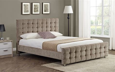 Boston Buttoned Detail Mink Bed Frame Sensation Sleep Beds And Mattresses