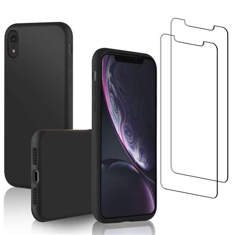 Case Iphone Xr And 2 Protective Screens Silicone Black Back Market