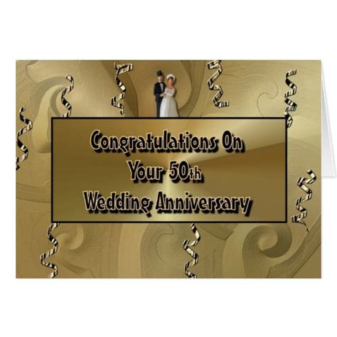 Congratulations On Your 50th Wedding Anniversary Greeting Card Zazzle