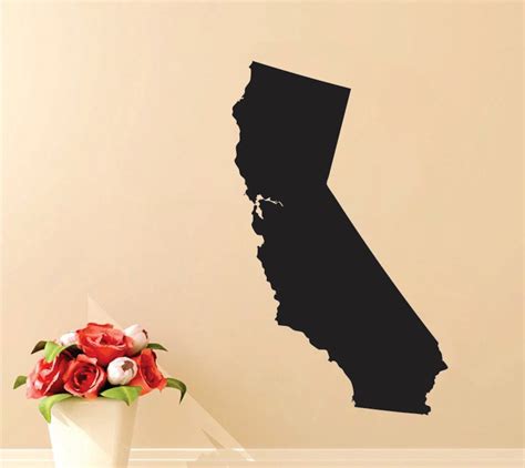California State Map Stencil New Vinyl Decal Sticker Decor Etsy