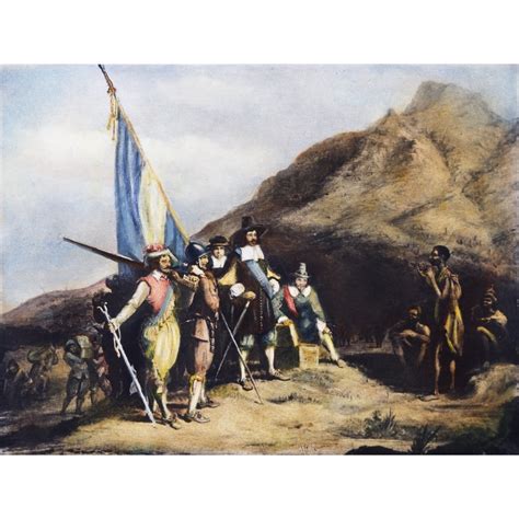 South Africa 1652 Nthe Landing Of Jan Van Riebeeck At Table Bay South