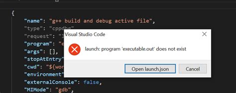 C How To Solve Launch Program Executableout Does Not Exist
