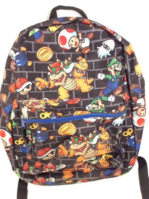 Backpack Nintendo Super Mario Brothers Bros 16 Inch Gem