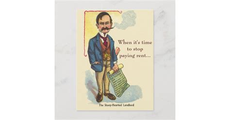 Mean Landlord First Time Homebuyer Prospecting Postcard Zazzle