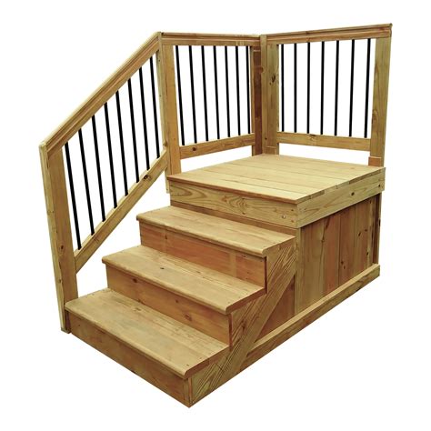 Wooden stair steps tend to be undoubtedly the most significant in our scenario. Enclosed Stained Wood Steps - Mobile home enclosed stained ...