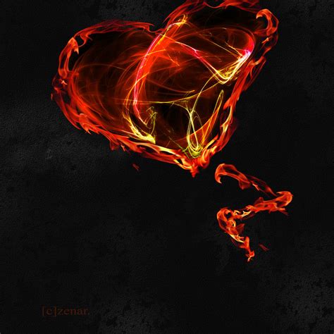 Flaming Heart By Ferz Blue On Deviantart