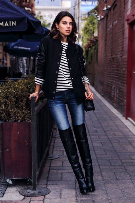 Make A Statement With Knee High Black Boot Outfit The Fshn