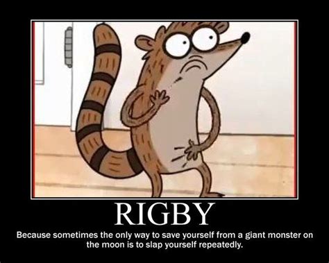 regular show photo rigby saving himself from the moon monster regular show rigby regular