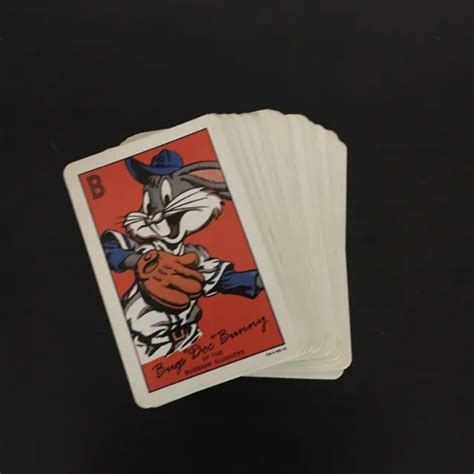 Vintage 1993 Warner Bros Looney Tunes Bugs Bunny Playing Cards Baseball