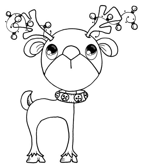 ️cute Reindeer Coloring Pages Free Download