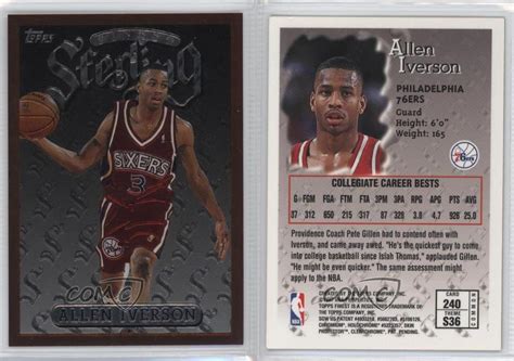 Check spelling or type a new query. 1996 Topps Finest 240 Allen Iverson Philadelphia 76ers RC Rookie Basketball Card | eBay