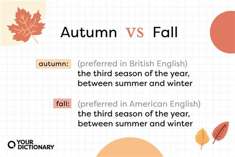 Autumn Vs Fall Meaning And Differences Explained Yourdictionary