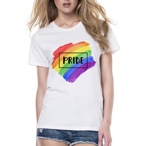 New 2018 Summer Pride Rainbow Woman T Shirts Gay Pride Short Sleeved