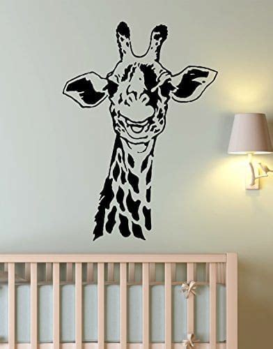 Stickerbrand© Animals Vinyl Wall Art African Safari Giraffe Wall Decal