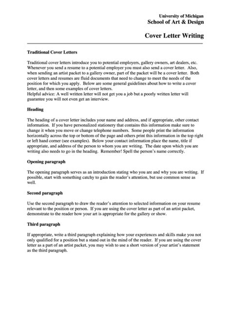 Cover Letter Writing Template Printable Pdf Download
