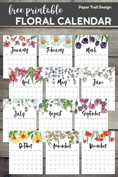 Good Absolutely Free 2020 Calendar Floral Style In 2020 Planner