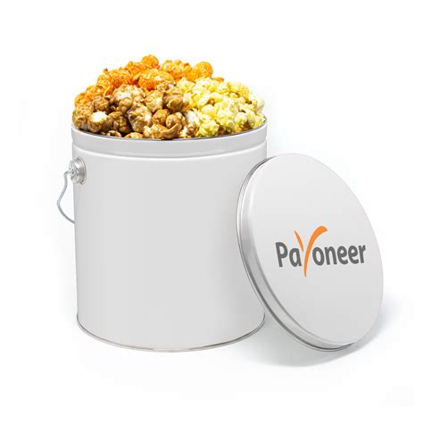 Custom Popcorn Tins 1 Gallon Personalized With Your Logo
